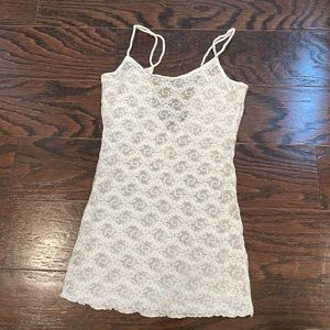 Free People white lace tank top cami size small